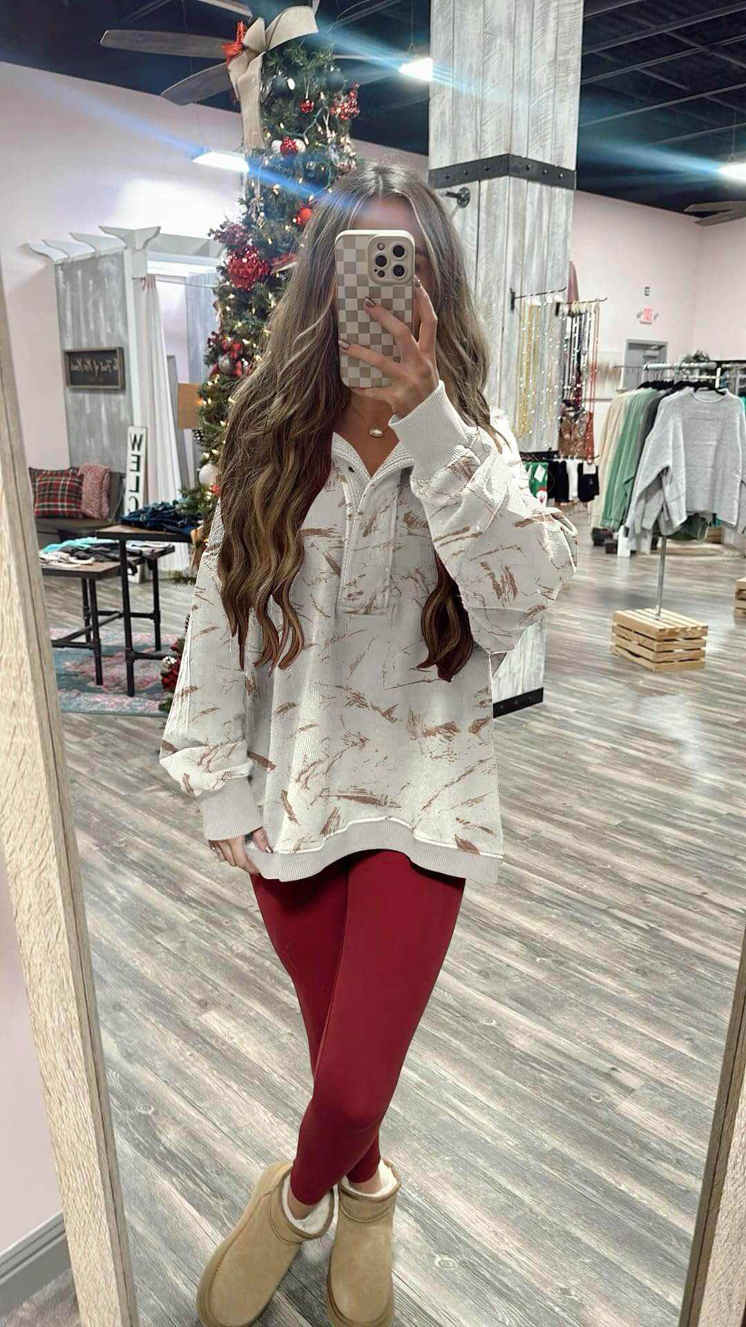 Oversized Sweatshirt Oversized Sweatshirt Women’s fleece-lined Oversized Sweatshirt with mock neck design”