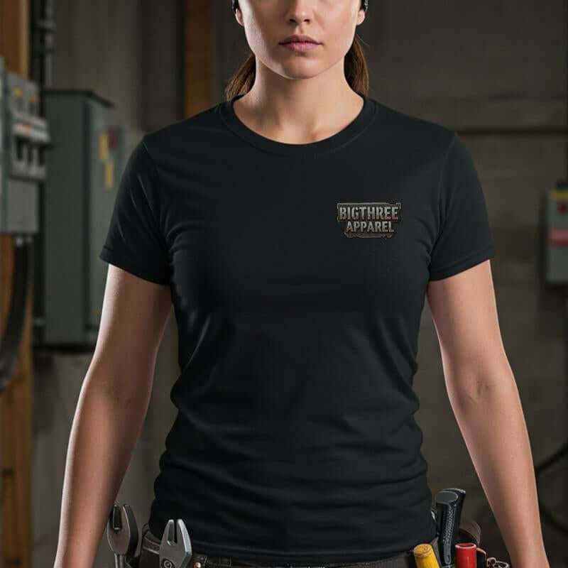 Electrician - Skilled Trades Shirt for Women - T-Shirt from Bigthree Apparel Womenswear Top Love Piece Casual Fitted