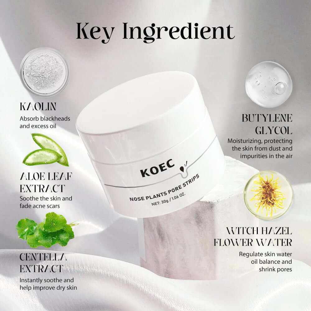 Blackhead Remover Mask, Pore Cleaner, Blackhead Removal Mask for Nose, Face and Chin, 30G Silica Gel, 60 Sheets