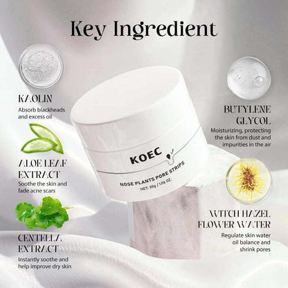 Blackhead Remover Mask, Pore Cleaner, Blackhead Removal Mask for Nose, Face and Chin, 30G Silica Gel, 60 Sheets