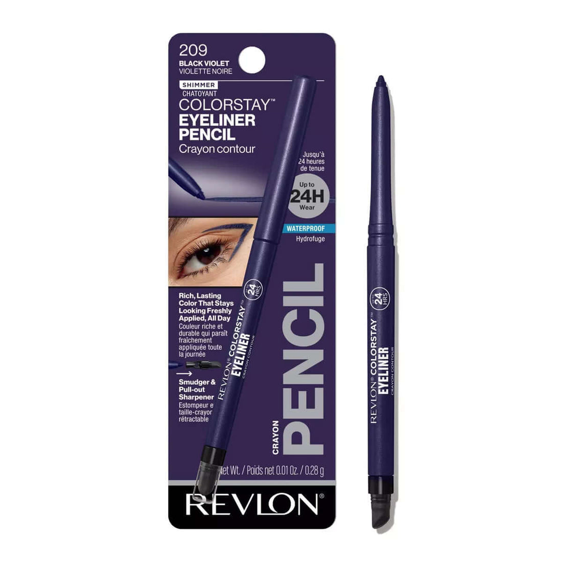 Revlon Colorstay Pencil Waterproof Eyeliner - Built-In Sharpener - 0.01Oz