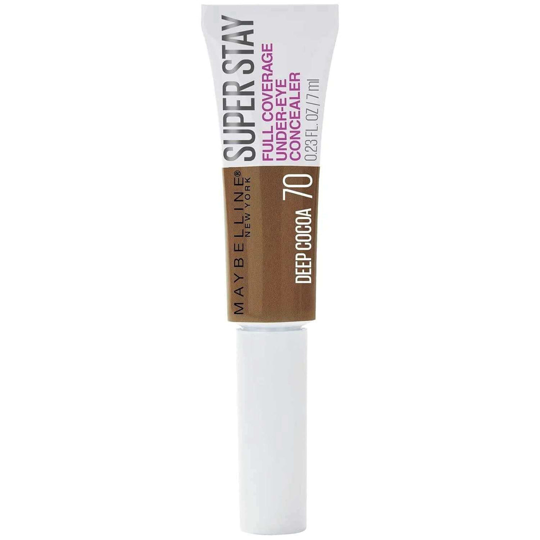 Maybelline Super Stay Super Stay Full Coverage, Brightening, Long Lasting, Under-Eye Concealer Liquid Makeup Forup to 24H Wear, with Paddle Applicator, Deep Cocoa, 0.23 Fl. Oz.