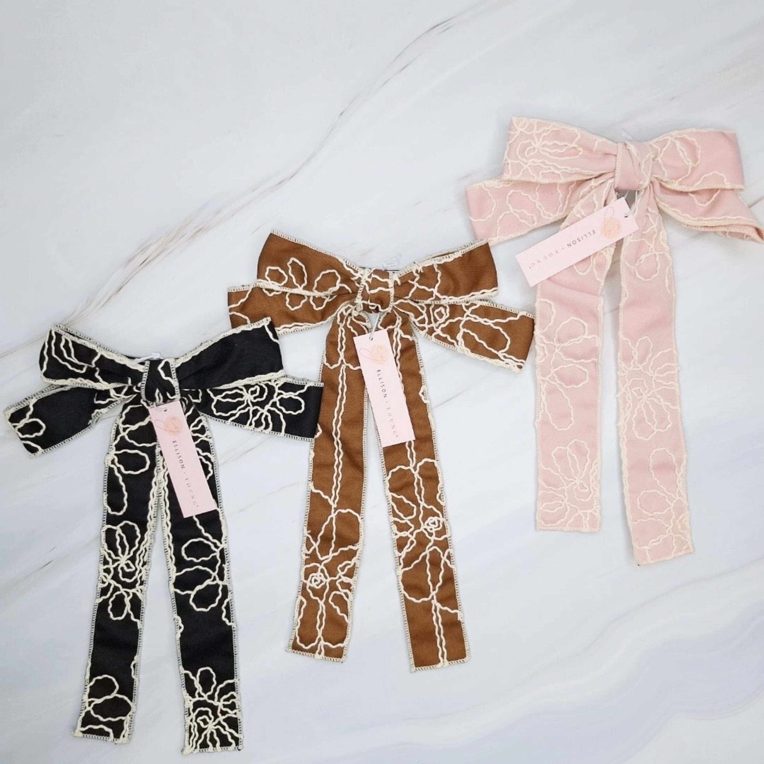 Artful Stitch Bow Hair Clip