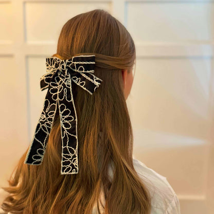 Artful Stitch Bow Hair Clip
