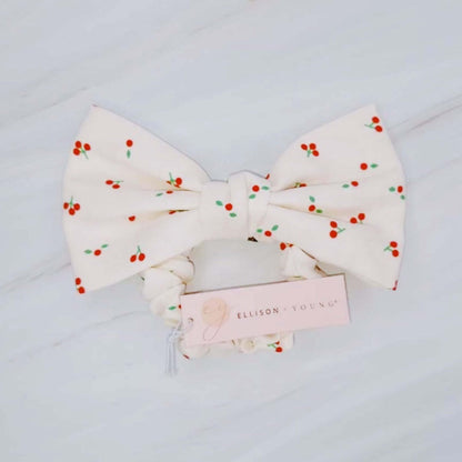 Cherry Lovely Bow Tie Hair Scrunch