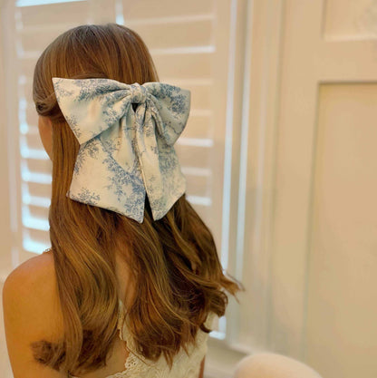French Tolle Satin Bow Hair Clip