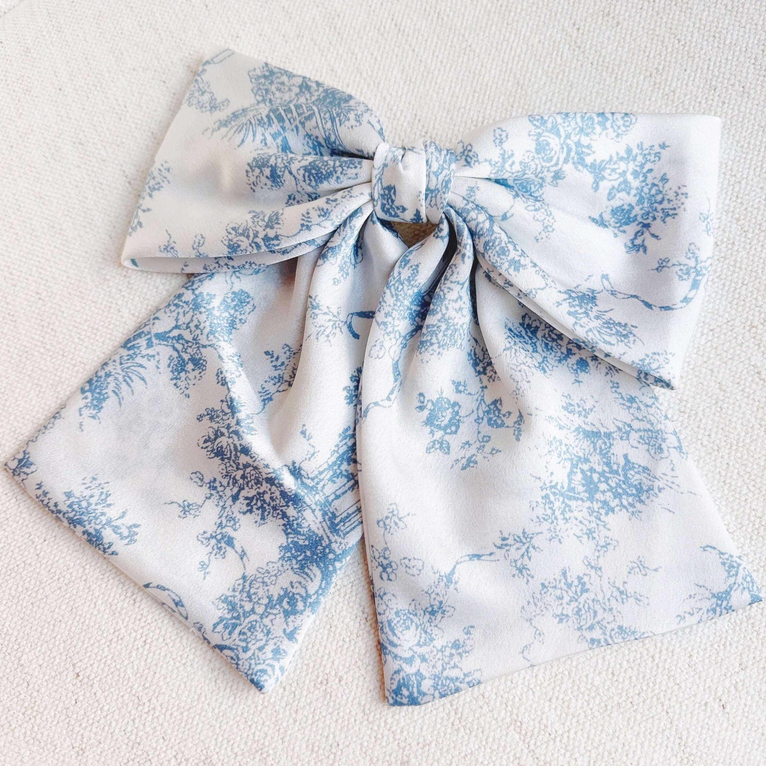 French Tolle Satin Bow Hair Clip