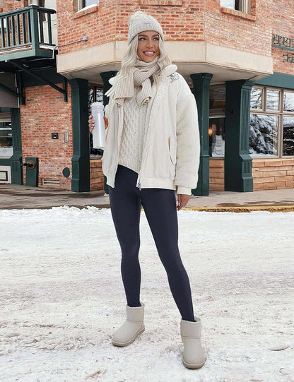 Womens Fleece Lined Leggings with Pockets 28&