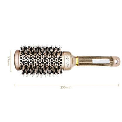 2 Inch round Hair Brush for Blow Drying, Boar Bristles Nano Thermal Ceramic &amp; Ionic Tech &amp; Anti-Static, for Curling, Straightening, Add Volume &amp; Shine