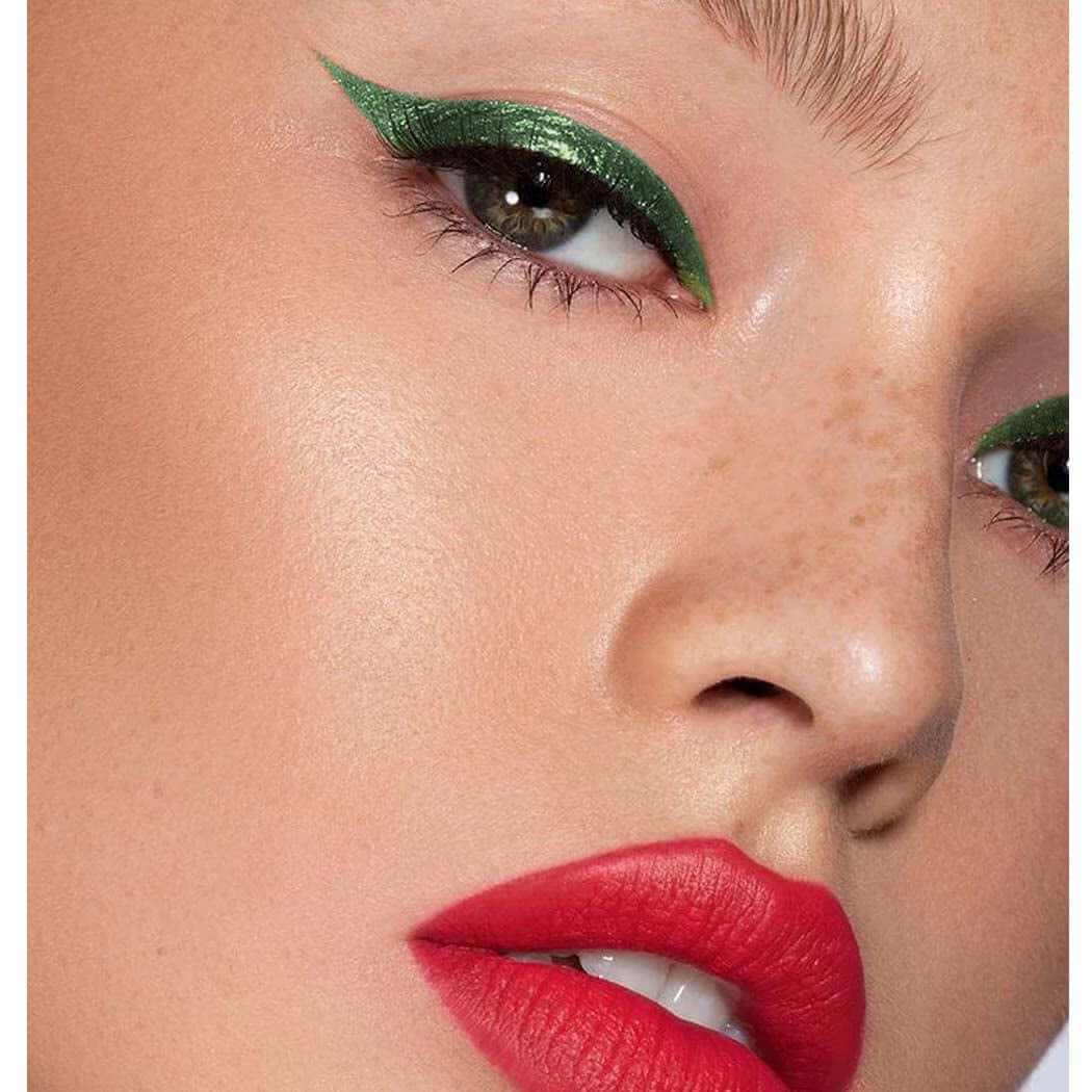 ta Glitter Liquid Eyeliner Shimmer Eye Liner Metallic Cosplay Eyeshadow Cosmetics for Women and Girls Pack of 1 (Green)