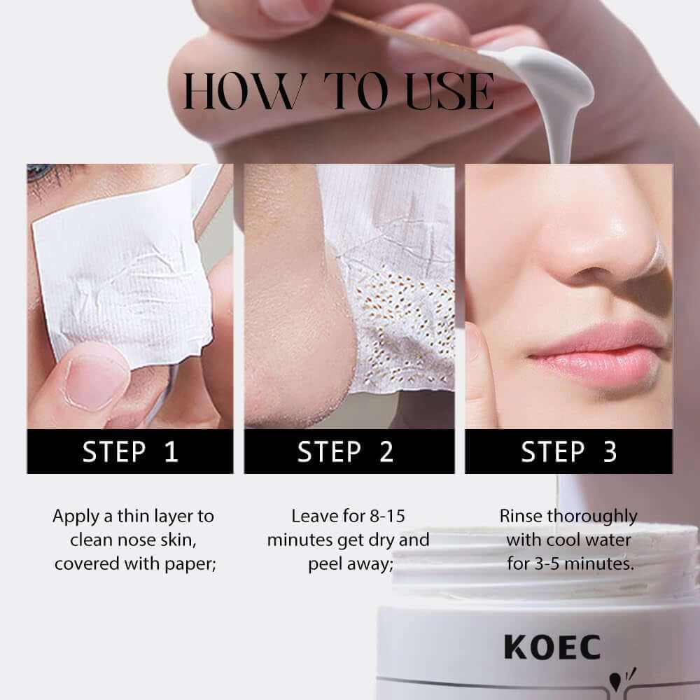 Blackhead Remover Mask, Pore Cleaner, Blackhead Removal Mask for Nose, Face and Chin, 30G Silica Gel, 60 Sheets