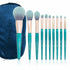 Blue Makeup Brushes Set with Case by , Vegan Makeup Brush Set Professional, Cosmetic Brushes Makeup Set, Make up Brushes Vegan, Make up Brushes Set Professional, Wooden Makeup Brush Set Vegan