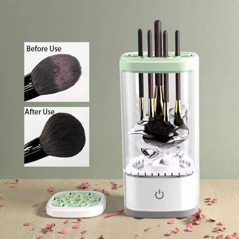 Electric Makeup Brush Cleaner Machine Ultra Fast Type-C Make up Brush Washer Automatic Energy Saving Brush Deep Cleanser Tool Quick Efficient Clean and Dry Ultra for All Size Makeup Brush