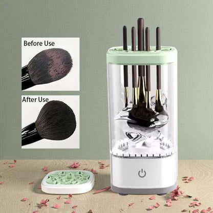 Electric Makeup Brush Cleaner Machine Ultra Fast Type-C Make up Brush Washer Automatic Energy Saving Brush Deep Cleanser Tool Quick Efficient Clean and Dry Ultra for All Size Makeup Brush