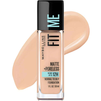Maybelline Fit Me Matte + Poreless Oil Free Liquid Foundation - 1 Fl Oz