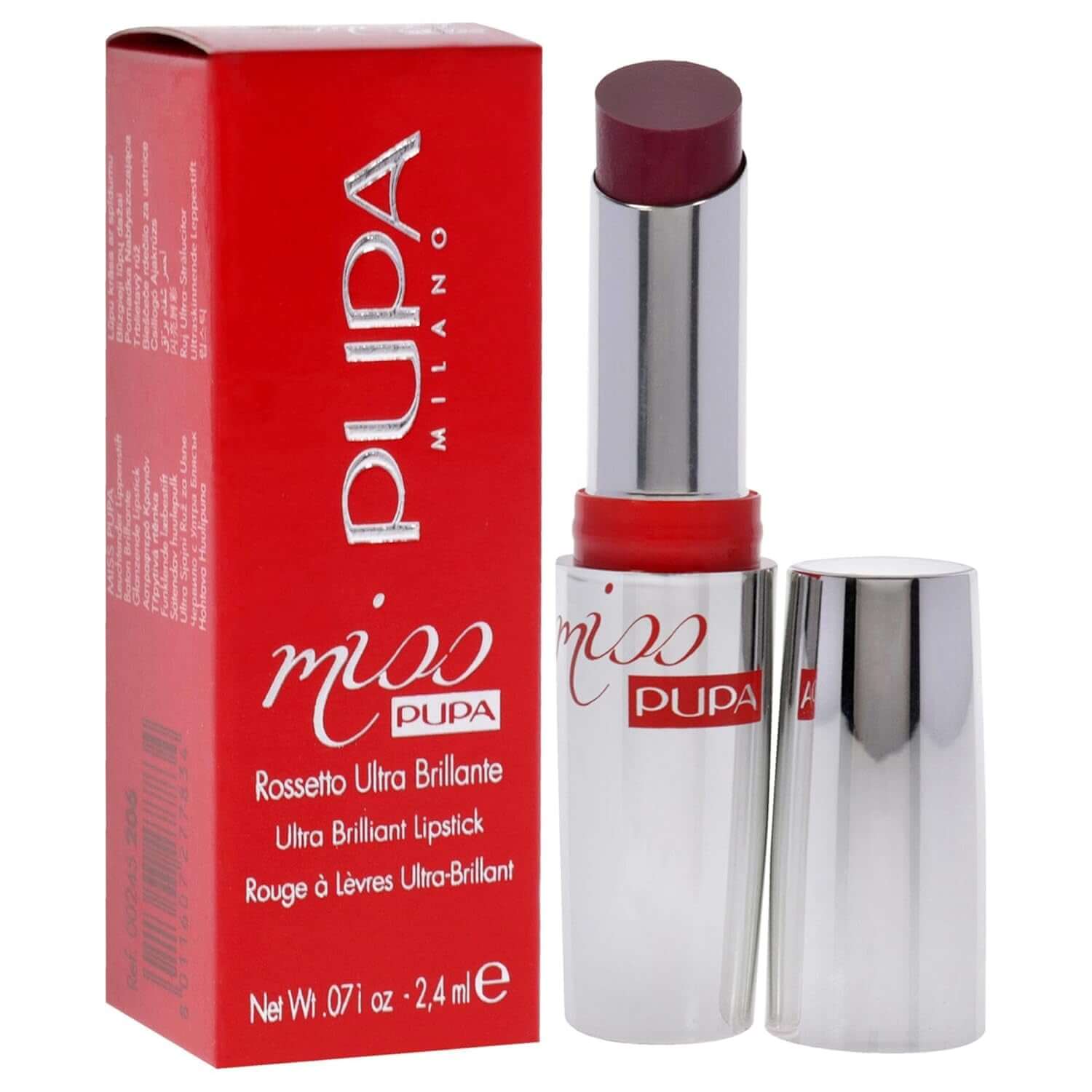 Miss Milano Lipstick - Creamy, Ultra Pigmented Lip Color - Nourishing Formula - Crystal-Effect Lipstick - Ultimate Boost of Volume and Hydration - 206 Infinitive Mauve - 0.071 OZ
