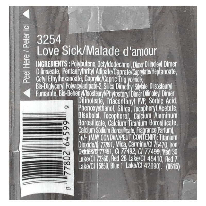 Black Radiance Brilliant Effects, Lip Gloss, 3254 Love Sick, 0.23 Fl Oz (6.7 Ml)