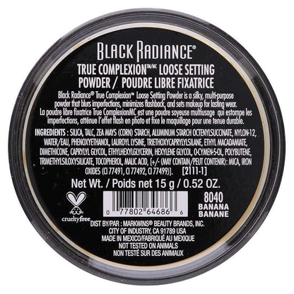 Black Radiance True Complexion, Loose Setting Powder, 8040 Banana, 0.52 Oz (15 G)