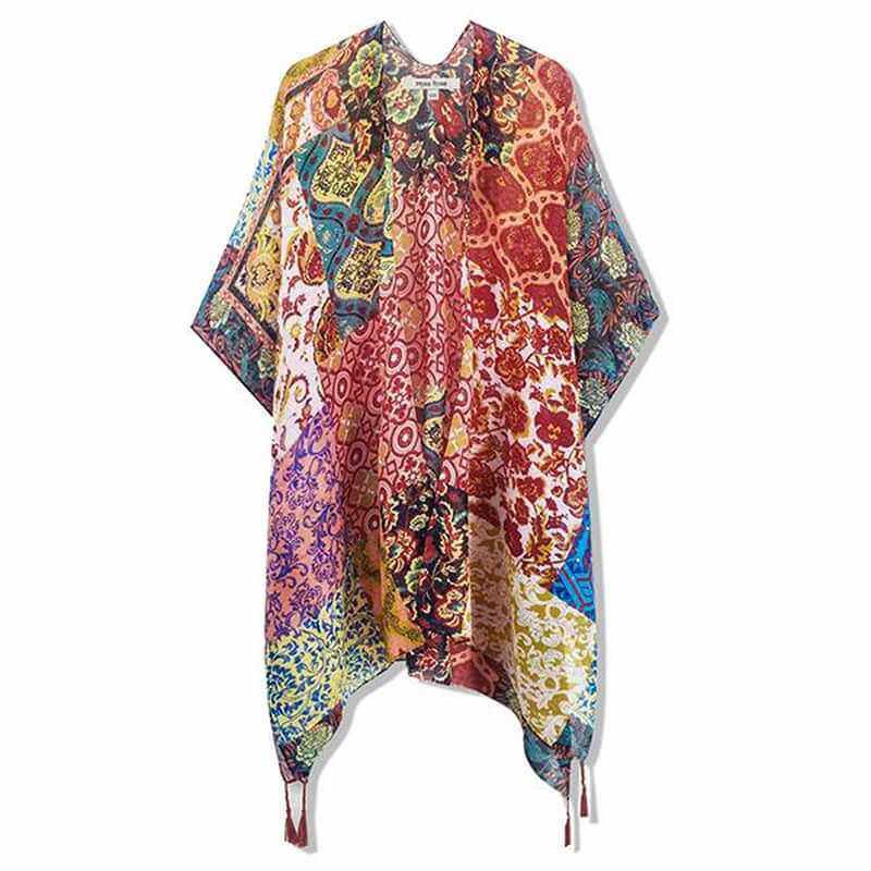 bohemian floral swimsuit cover up