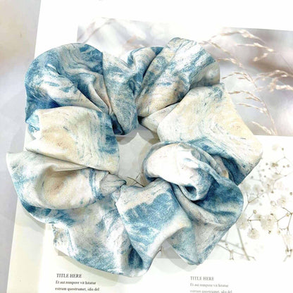 Large Satin Scrunchies XL Silk Oversized Scrunchie for Thick Long Hair Scrunchy Bobbles Hair Ties Jumbo for Women Girls (PAINTING)