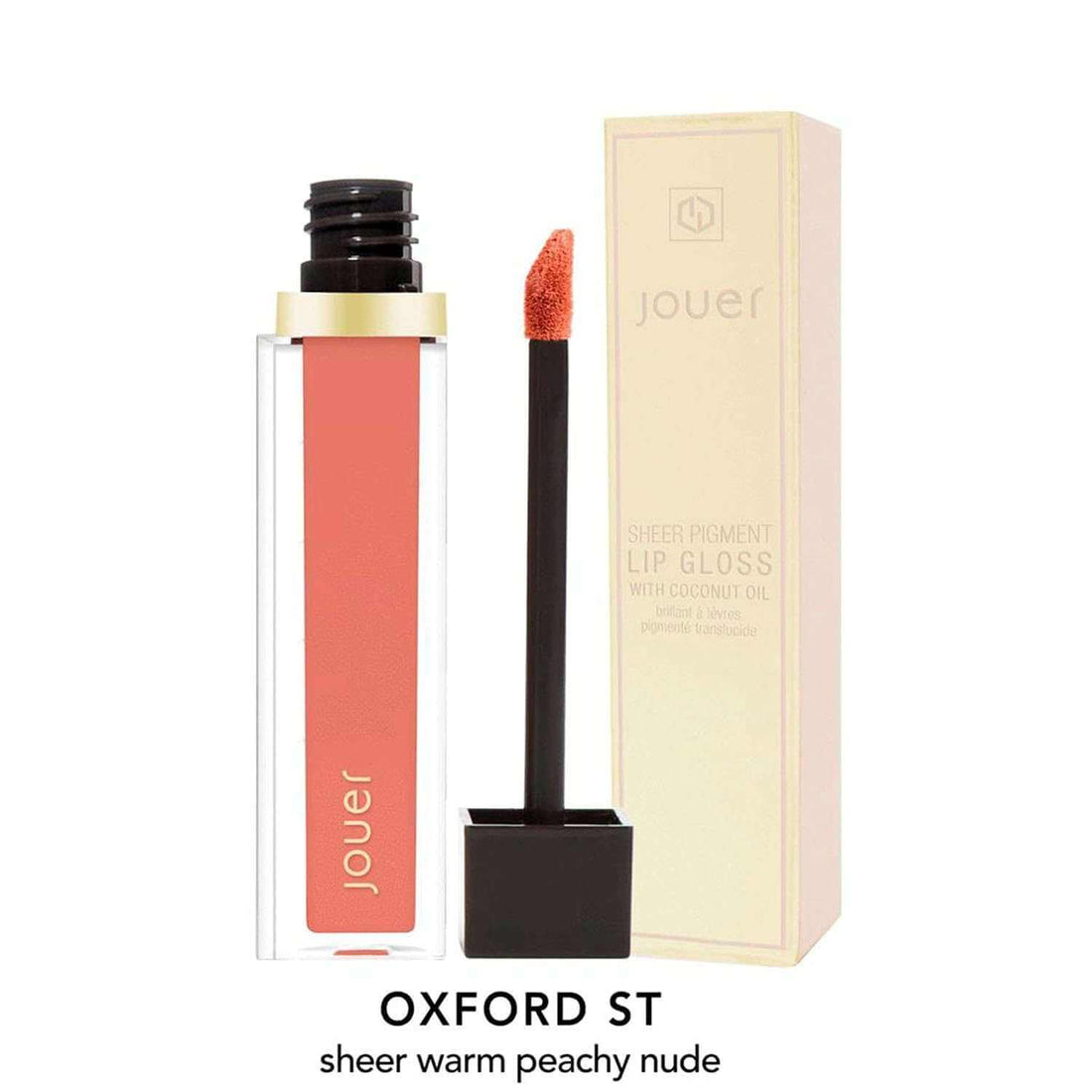Sheer Pigment Lip Gloss, Oxford St Sheer Warm Peachy Nude, Vanilla Macaron, 0.21 Ounce (Pack of 1)