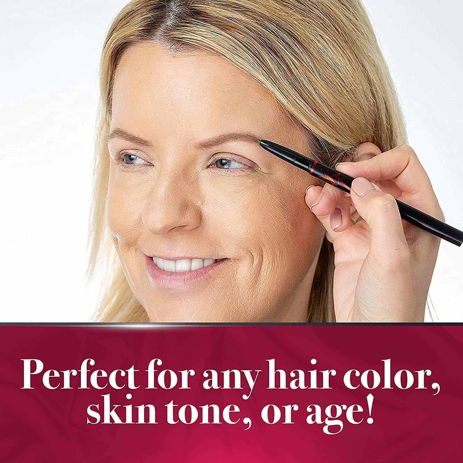 Beauty Eyebrow Pencil - Universal Automatic Brow Pencil with Spoolie Brush - Perfect Eyebrow Makeup Shaper and Filler for Women - All Hair Colors &amp; Skin Tones - Taupe Eyebrow Liner - 2 Pack