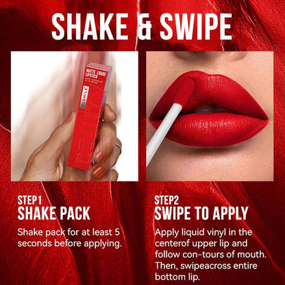 Pink Liquid Lipstick Matte Long Lasting Waterproof Highly Pigmented Color Lip Stain Tint Non-Stick Cup Lip Gloss Velvet Labiales-04