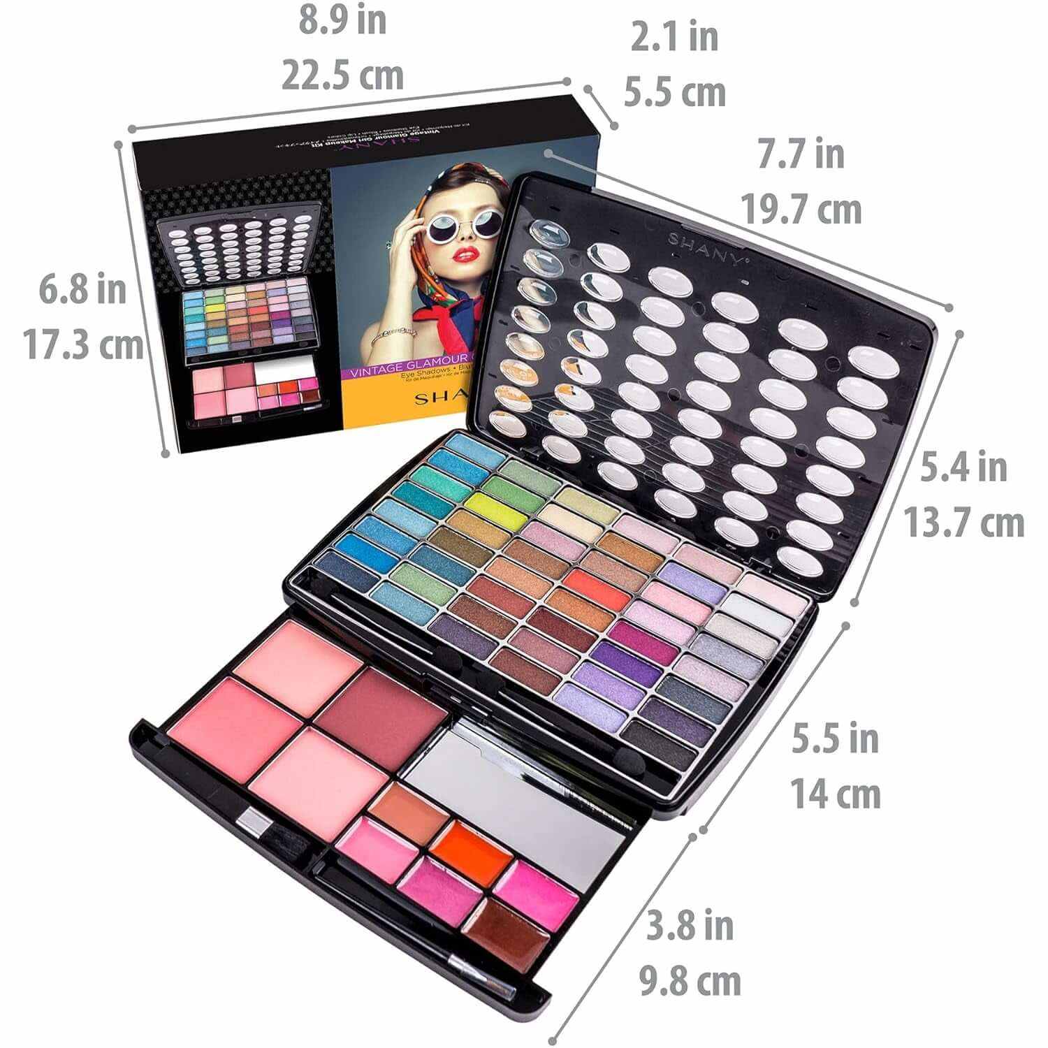 Glamour Girl Makeup Kit Eyeshadow Beauty Palette with Eye Shadows, Blushes, Lipstick Lip-Gloss, Make up Mirror, Cosmetics Applicators, Premium Gift Packaging - Glamour