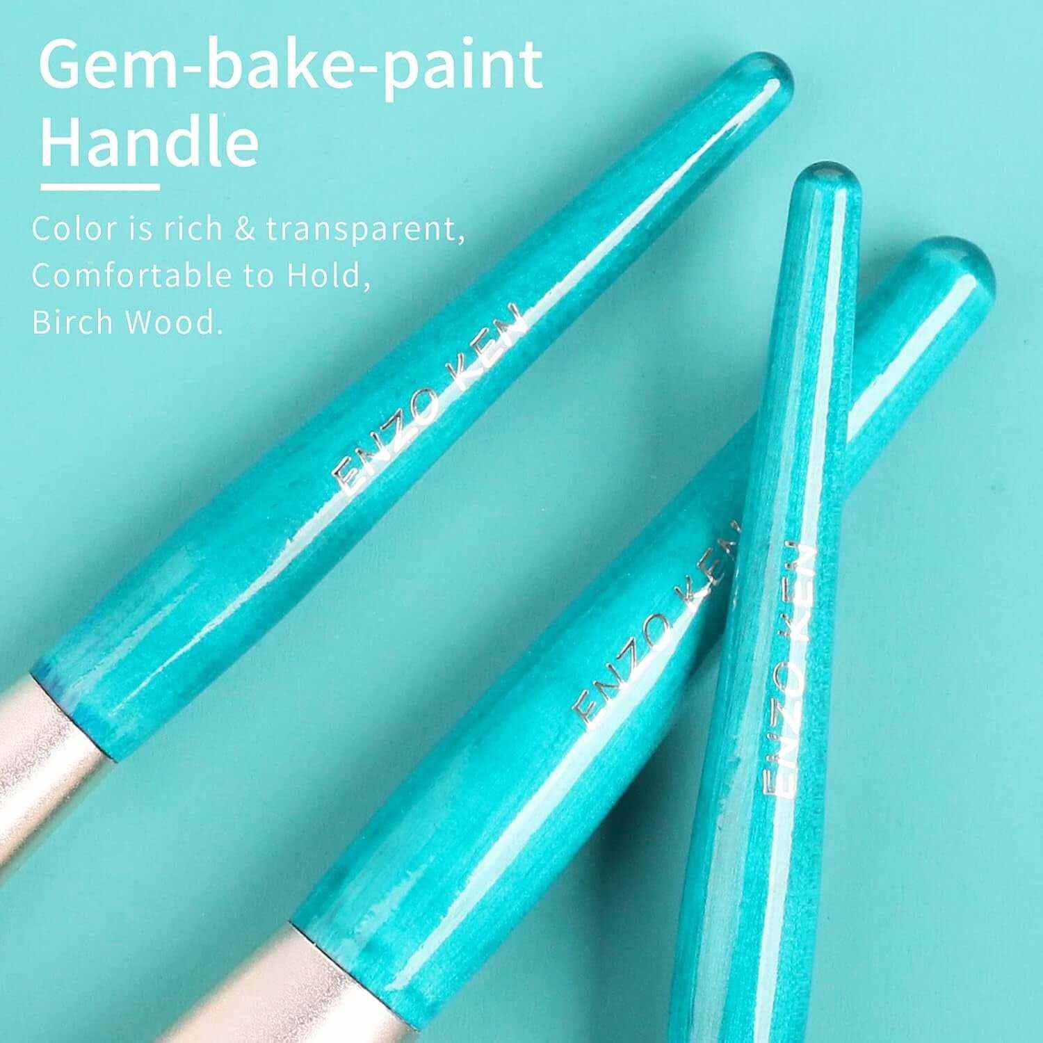 Blue Makeup Brushes Set with Case by , Vegan Makeup Brush Set Professional, Cosmetic Brushes Makeup Set, Make up Brushes Vegan, Make up Brushes Set Professional, Wooden Makeup Brush Set Vegan