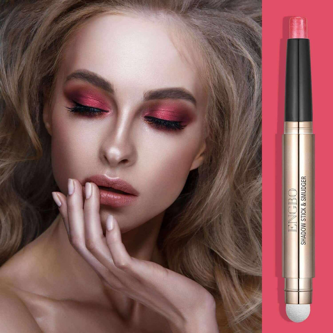 Pink Eye Shadow Stick Makeup Cosmetics Eye Brightener Stick Cream Eye Shadow Pencil Shimmer Eyeshadow Stick Set for Eye Makeup Christmas Birthday Gift for Women (Fluorescent Pink Shimmer)