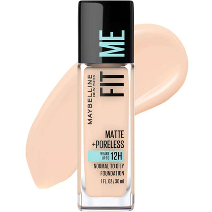 Maybelline Fit Me Matte + Poreless Oil Free Liquid Foundation - 1 Fl Oz