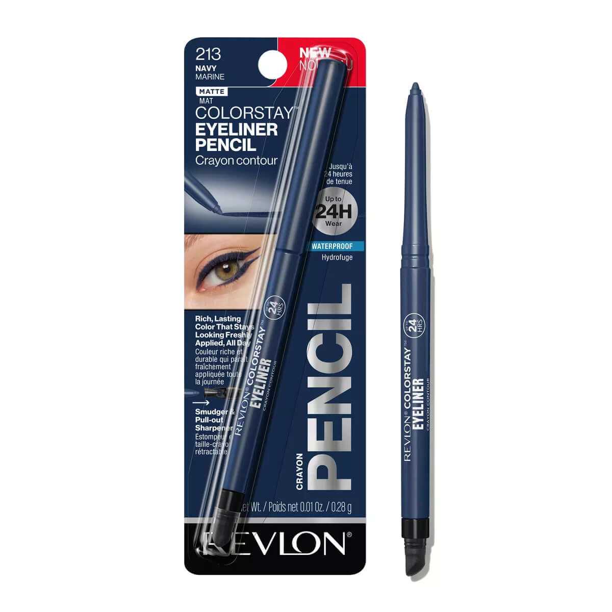Revlon Colorstay Pencil Waterproof Eyeliner - Built-In Sharpener - 0.01Oz