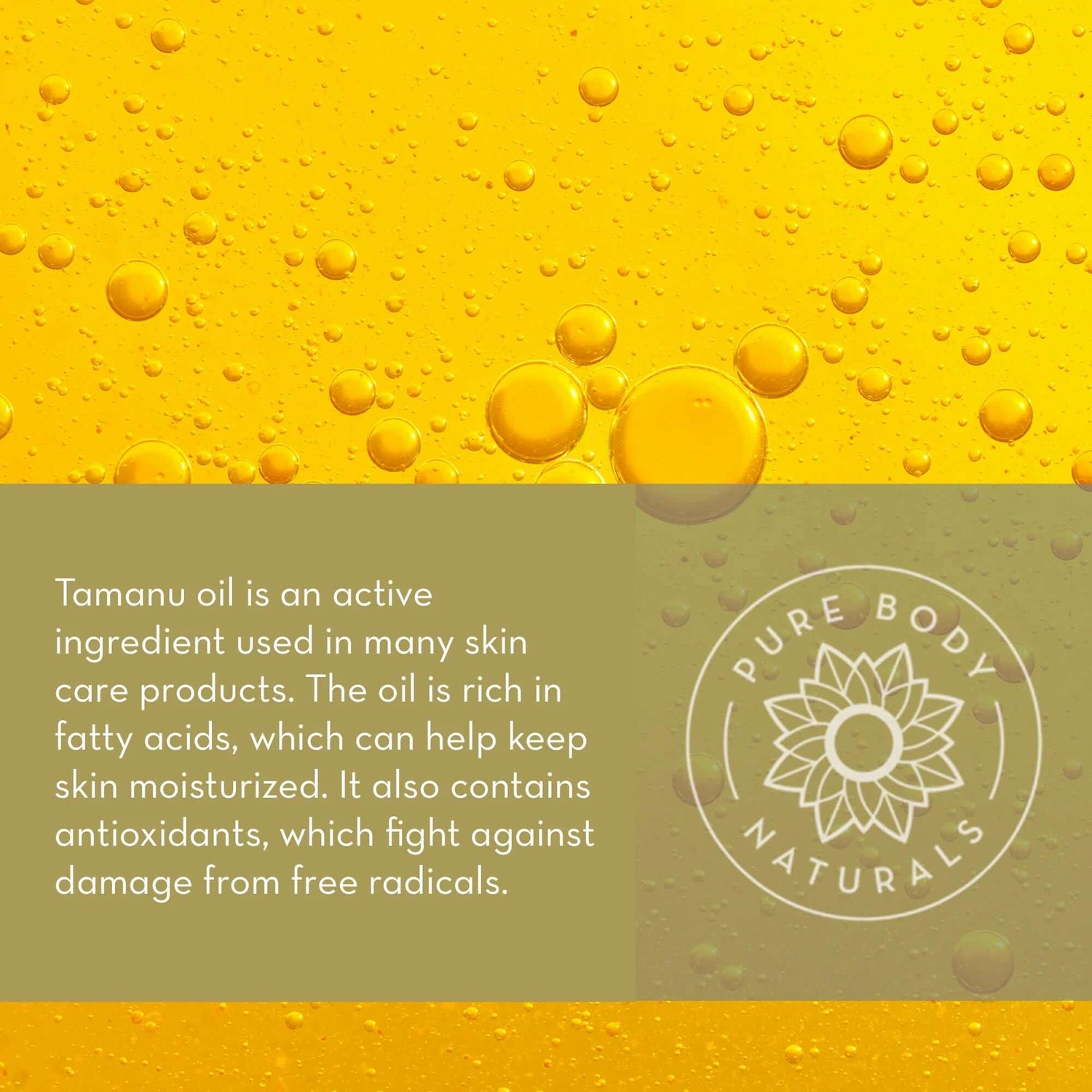 Cold Pressed Tamanu Oil, 4 Fl Oz - Calms Irritated Skin - Moisturises Dry Scaly Skin - by