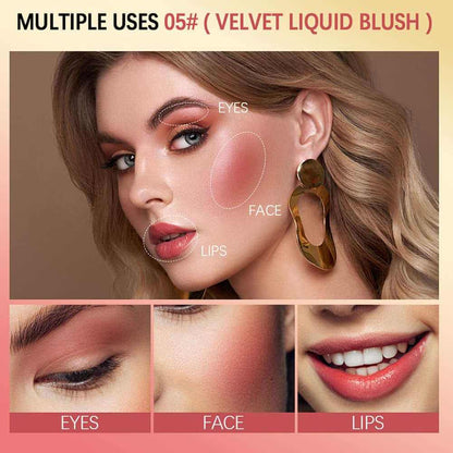 Soft Cream Blush Makeup, Liquid Blush for Cheeks, Natural-Looking Long Lasting, Smudge Proof, Velvet Mousse,Dewy Finish, Easy to Blend Blusher (
