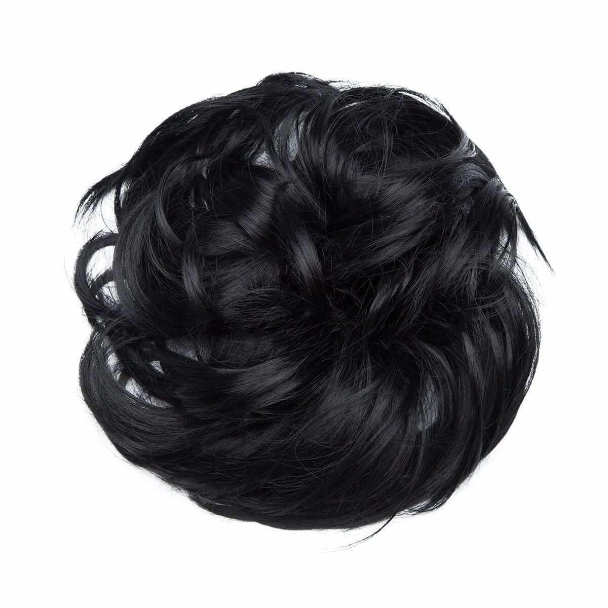 Tousled Updo Messy Bun Hair Piece Hair Extension Ponytail with Elastic Rubber Band Updo Extensions Hairpiece Synthetic Ponytail Extensions Scrunchies for Women.