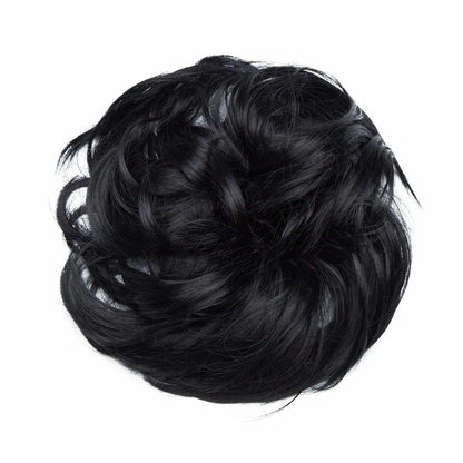 Tousled Updo Messy Bun Hair Piece Hair Extension Ponytail with Elastic Rubber Band Updo Extensions Hairpiece Synthetic Ponytail Extensions Scrunchies for Women.