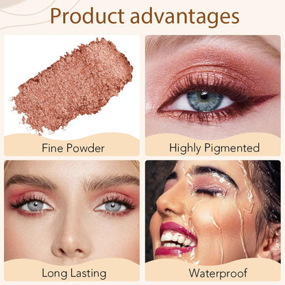 Neutral Nude Pink Eye Shadow Palette, Metallic and Shimmer Magic Eyeshadow Makeup, Velvety Pigmented Creamy Formula, Four Way Quad Eye Shadow Palette for Old Women, (01#Nude Pink)