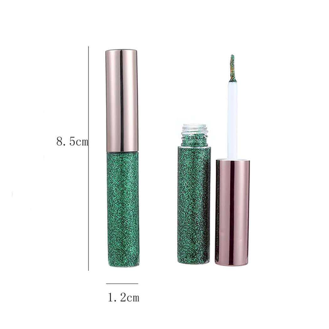 ta Glitter Liquid Eyeliner Shimmer Eye Liner Metallic Cosplay Eyeshadow Cosmetics for Women and Girls Pack of 1 (Green)