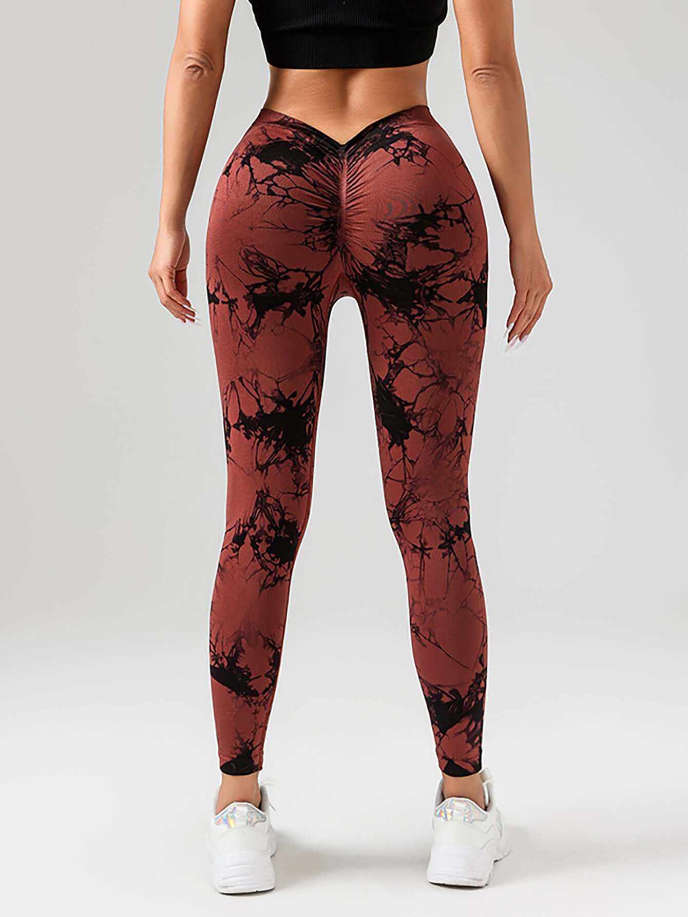 Tie Dye Slimming Yoga Leggings, Butt Lifting High Stretch Casual Fitness Yoga Pants, Women&