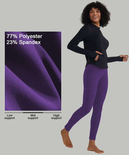 High Waisted Leggings for Women with 3 Pockets, Tummy Control Yoga Pants for Workout Yoga Casual