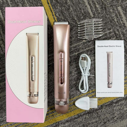 Electric Hair Removal Tool, 1 Box Rechargeable 2 in 1 Body &amp; Facial Hair Removal Dual Head, Waterproof Hair Removal Machine for Armpits and Legs