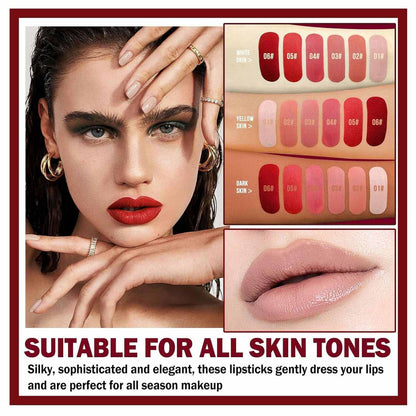 Pink Liquid Lipstick Matte Long Lasting Waterproof Highly Pigmented Color Lip Stain Tint Non-Stick Cup Lip Gloss Velvet Labiales-04