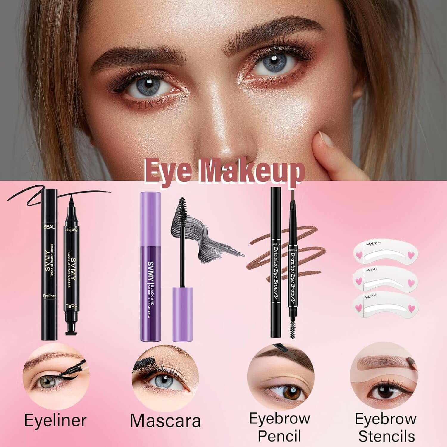 Makeup Set for Women, Makeup Kit for Beginners Teen Girls, Makeup Gift Set for Teens, Makeup Kit for Girls, Eyeshadow Palette, Lip Gloss, Face &amp; Eye Make Up