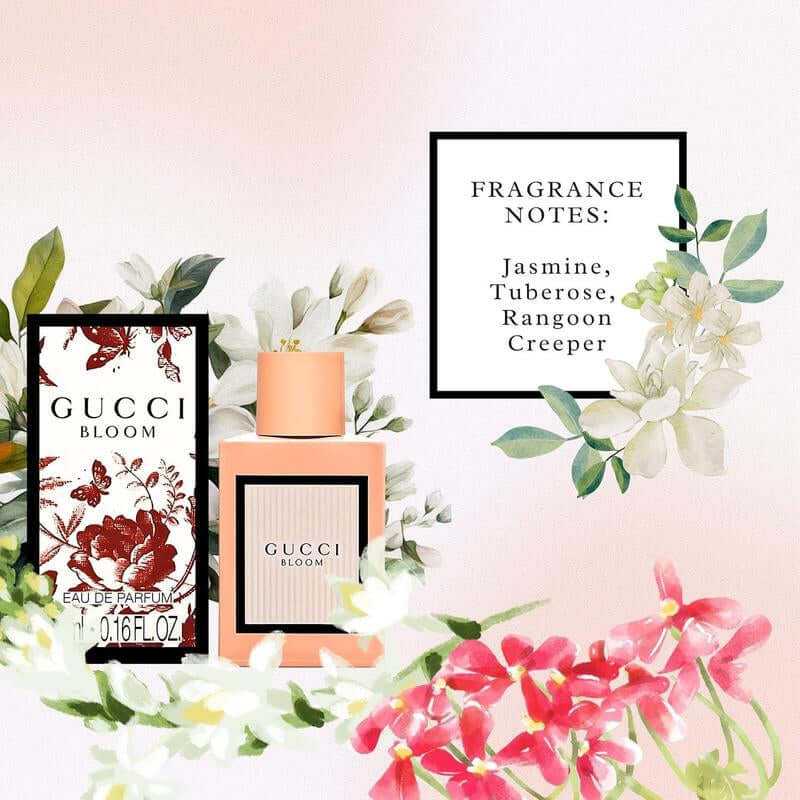 Gucci Flora Gorgeous Gardenia &amp; Bloom Perfume Set for Women - 4 Mini Travel Size Splashes