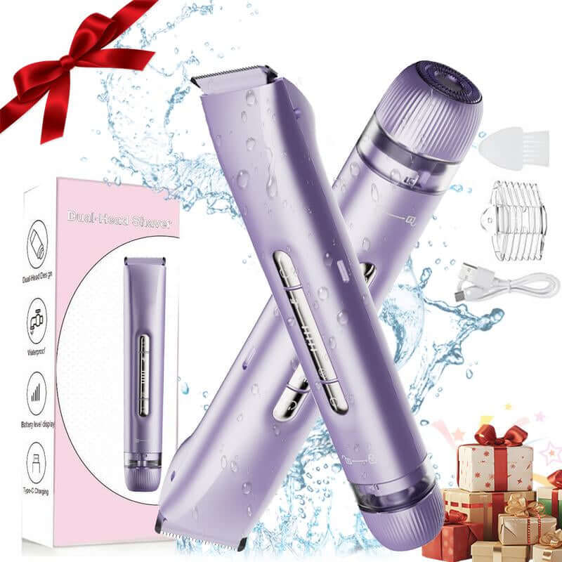 Electric Hair Removal Tool, 1 Box Rechargeable 2 in 1 Body &amp; Facial Hair Removal Dual Head, Waterproof Hair Removal Machine for Armpits and Legs